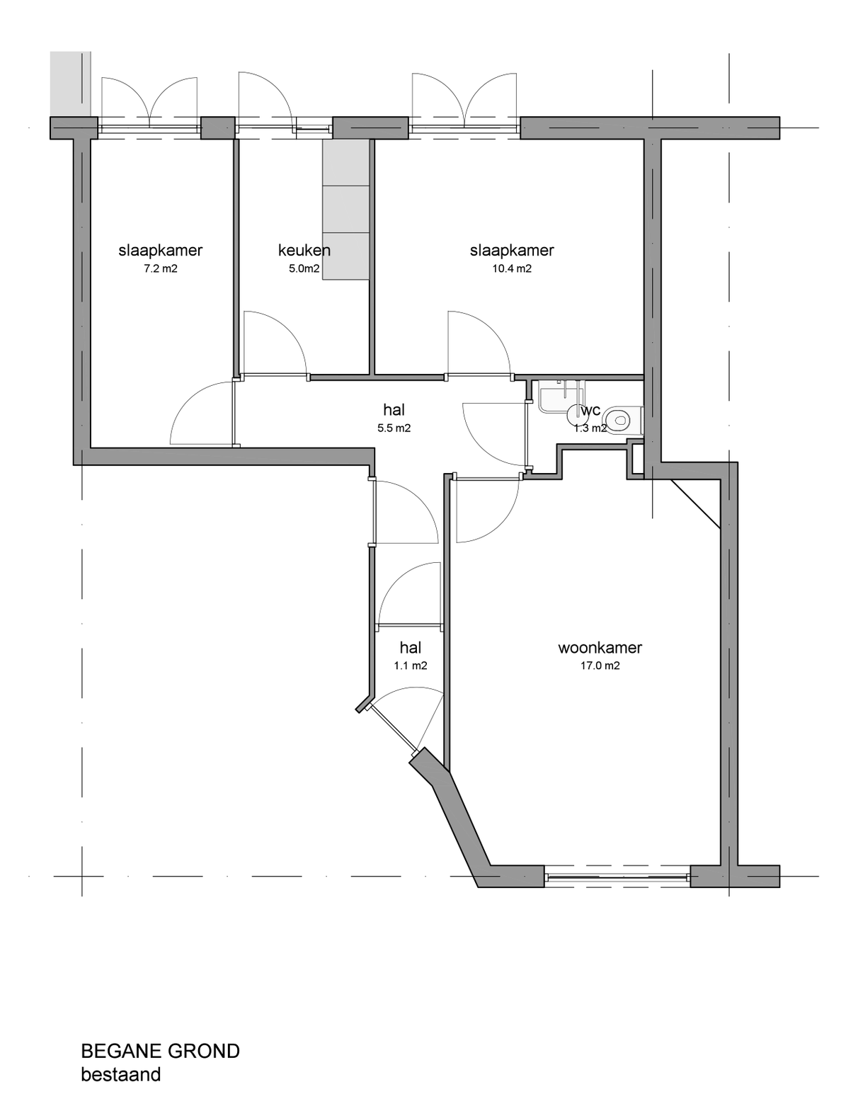 Woonhuis P&M — plattegrond bestaand