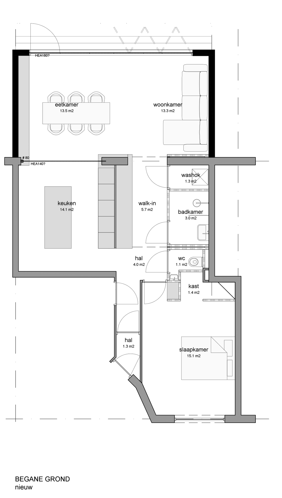 Woonhuis P&M — plattegrond nieuw
