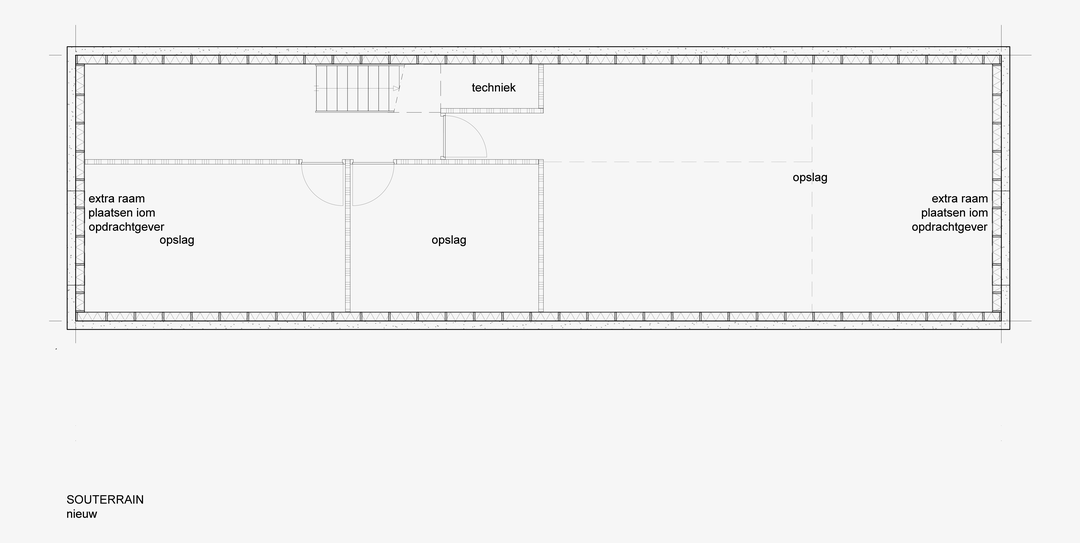Woonboot Radder — plattegrond souterrain
