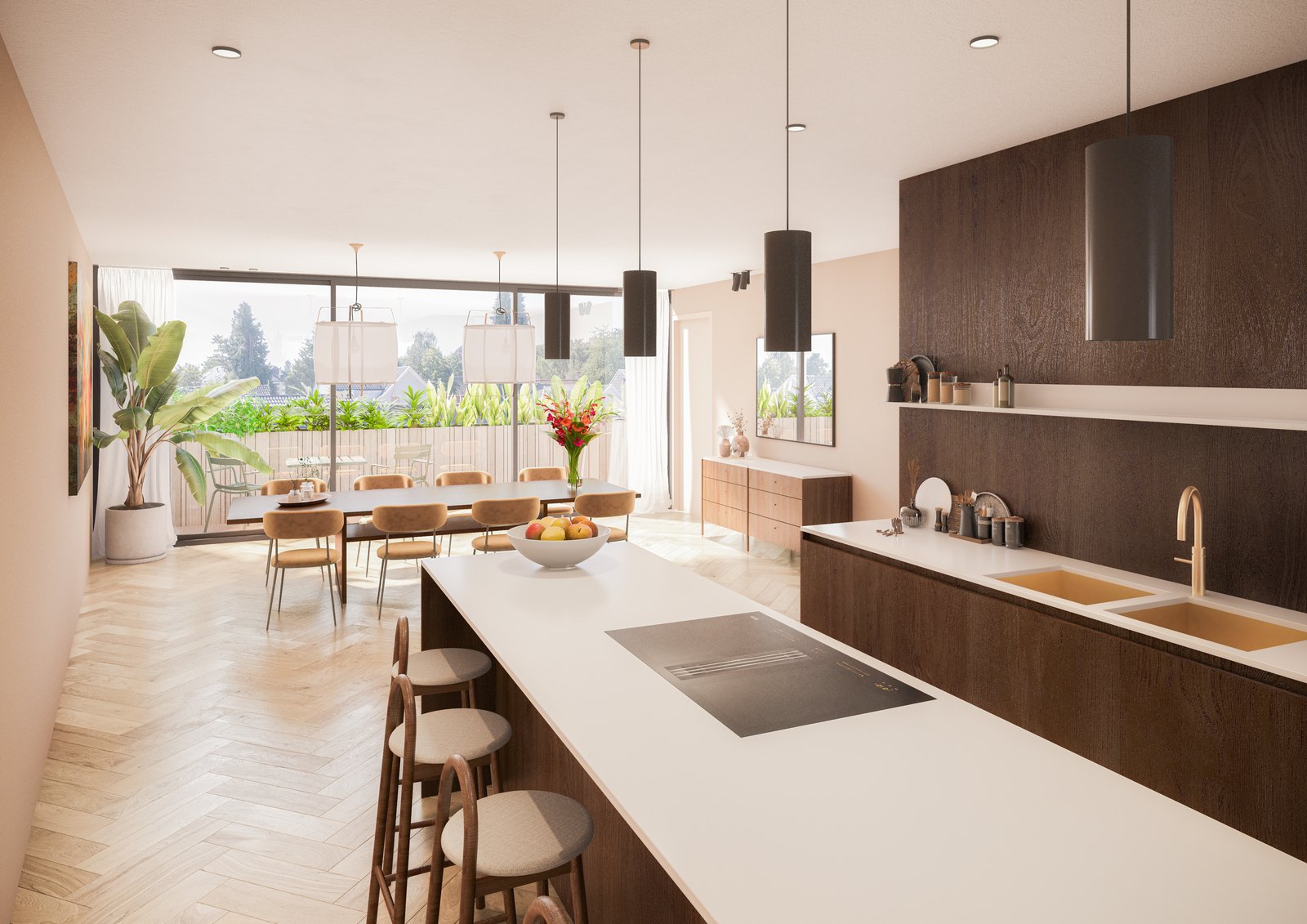 Utrechtseweg 178 — interieur keuken (render)
